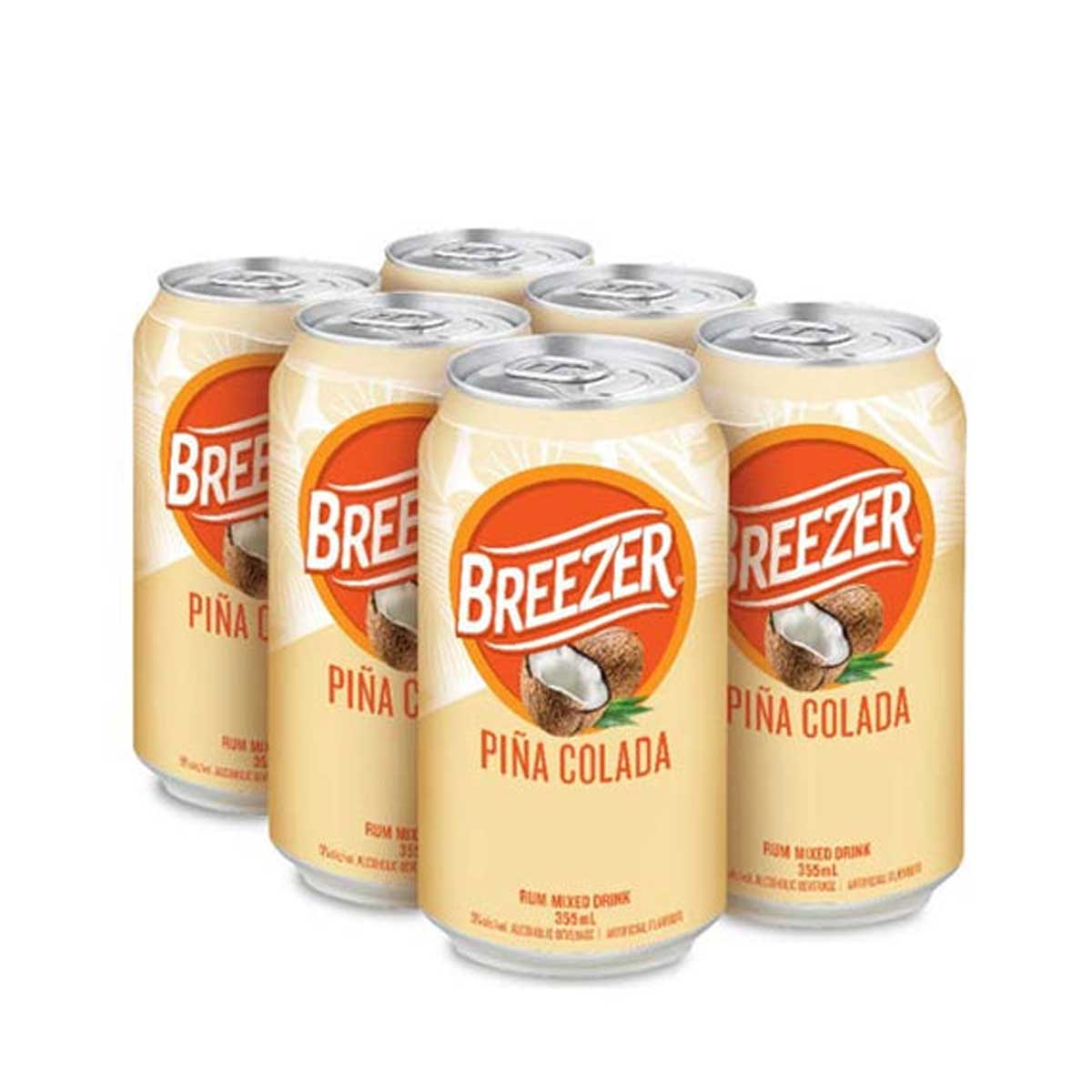 Bacardi Breezer Pina Colada 6 Pack Cans