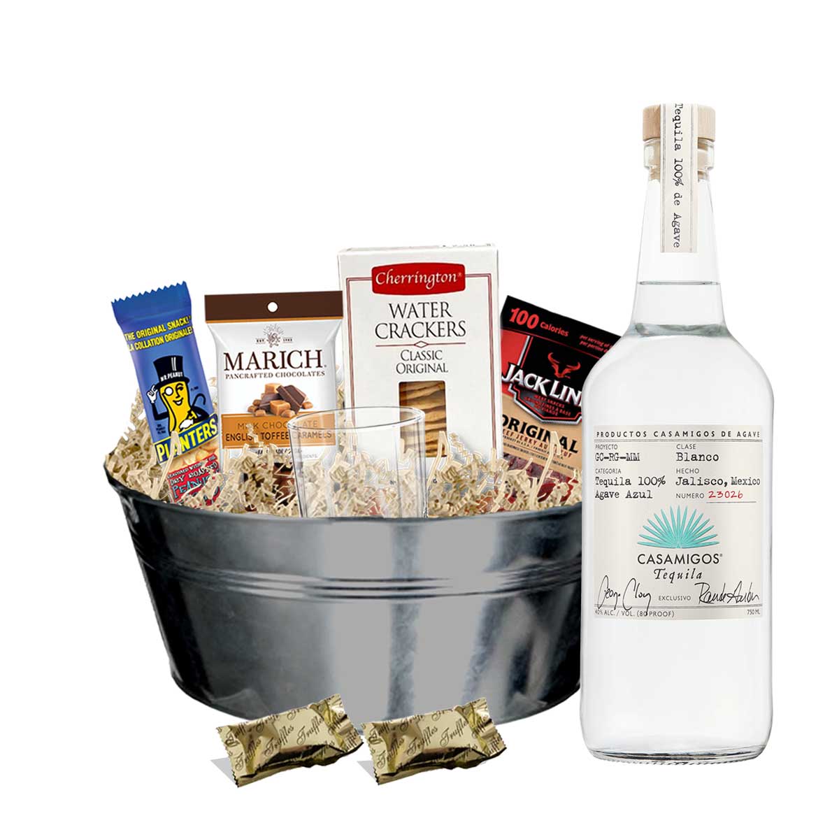 Casamigos Blanco Tequila 750ml Gift Basket