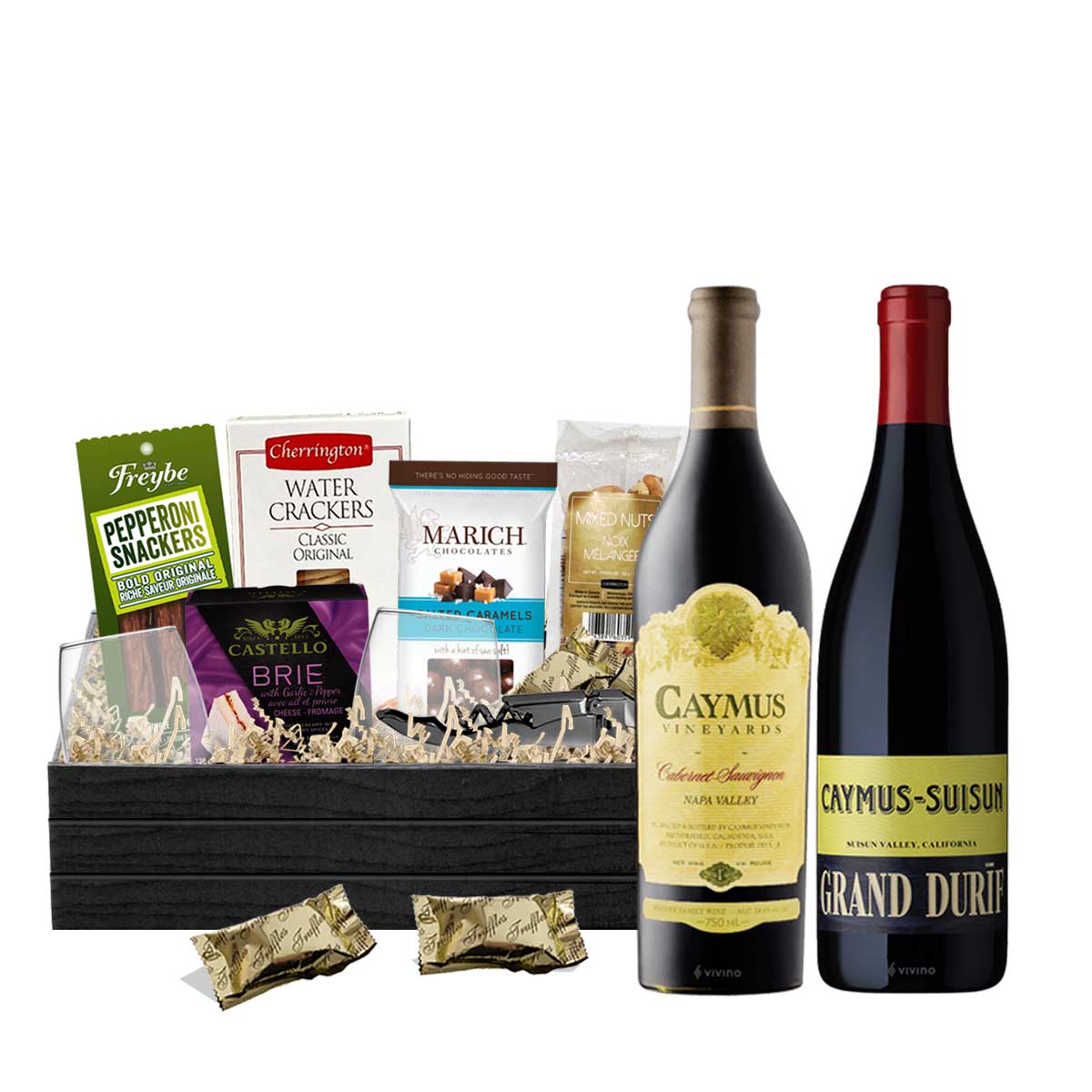 Caymus Cabernet Sauvignon & Caymus Grand Durif 750ml x 2 Gift Basket