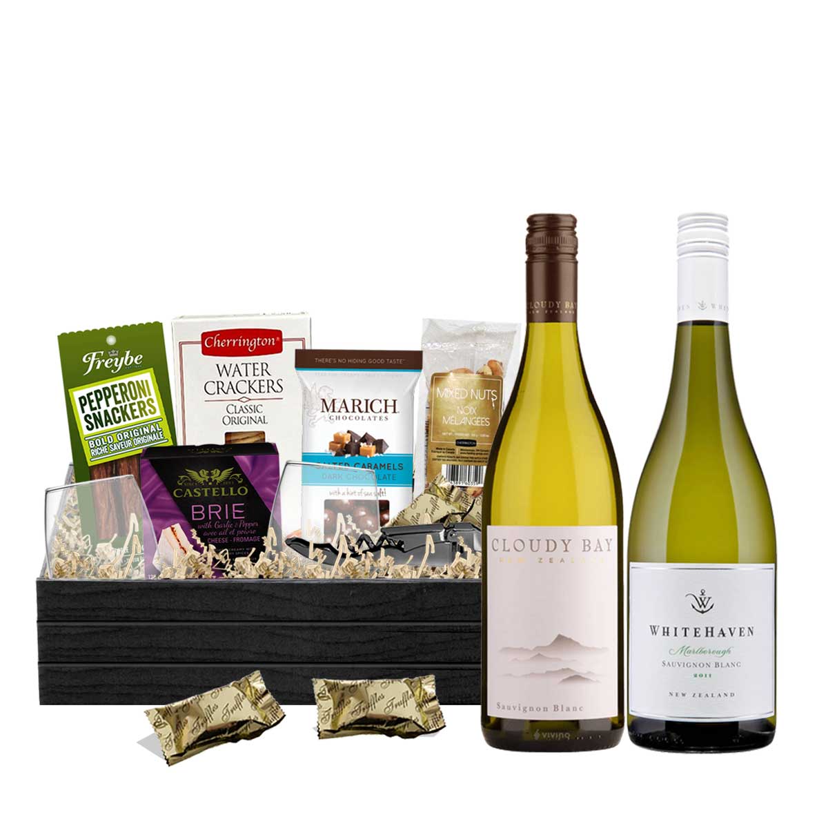 Cloudy Bay Sauvignon Blanc & Whitehaven Sauvignon Blanc 750ml x 2 Gift Basket