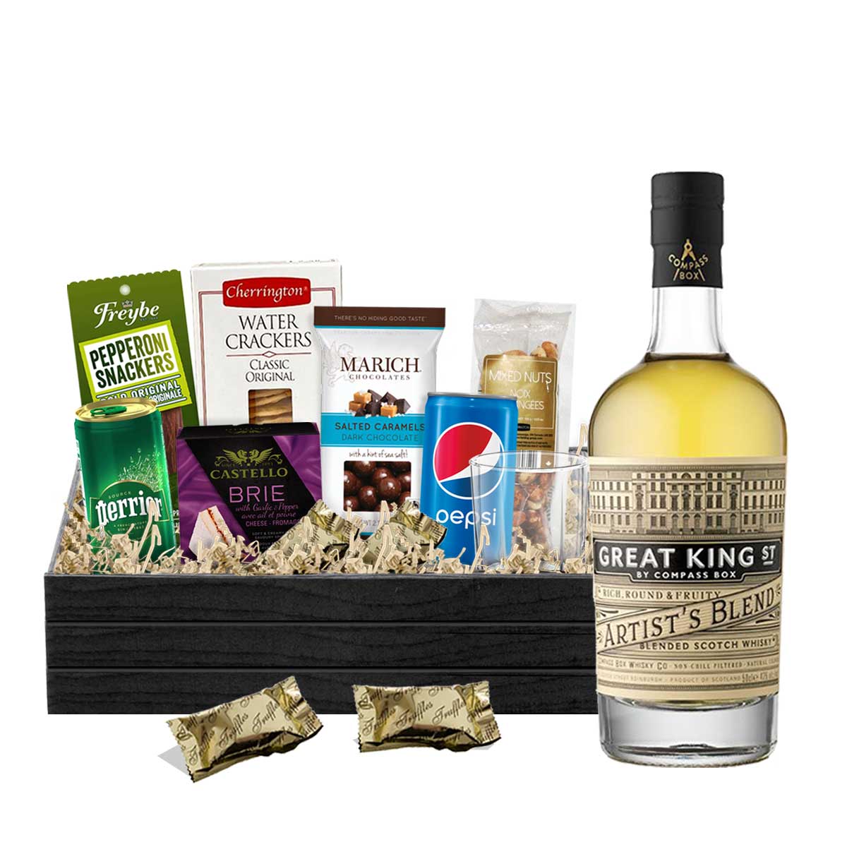 Compass Box Great King Street Artist's Blend Scotch Whisky 750ml Gift Basket