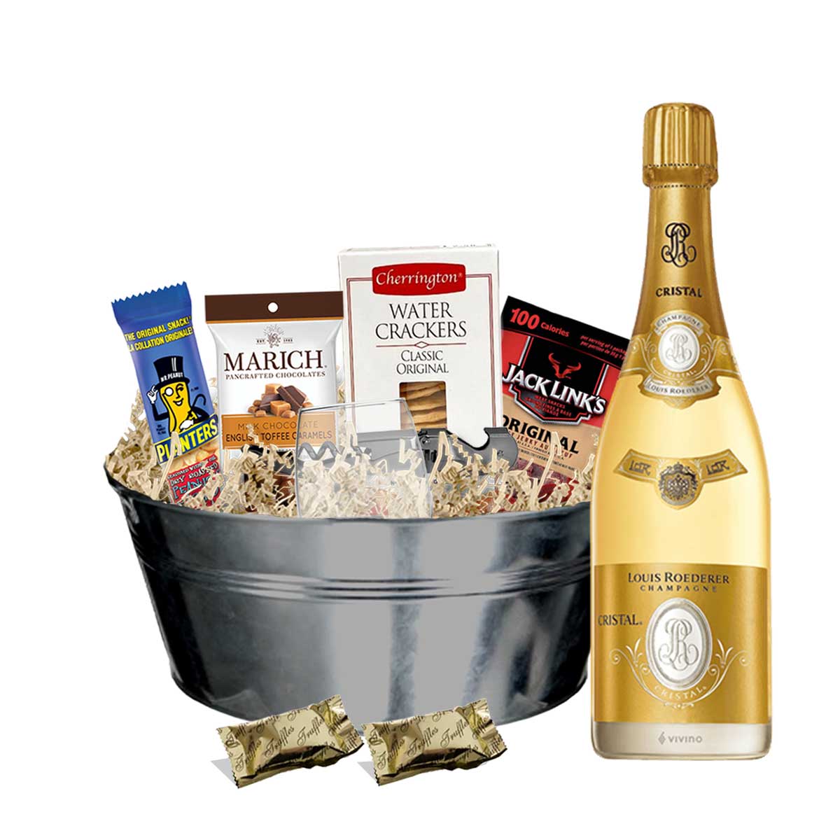 Cristal Brut Champagne Louis Roederer 750ml Gift Basket