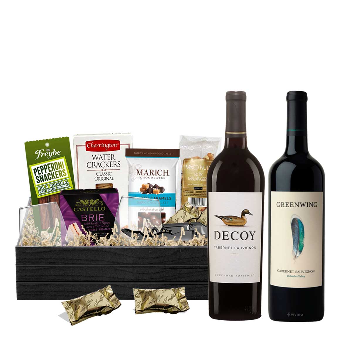 Decoy Cabernet Sauvignon & Greenwing Cabernet Sauvignon 750ml x 2 Gift Basket