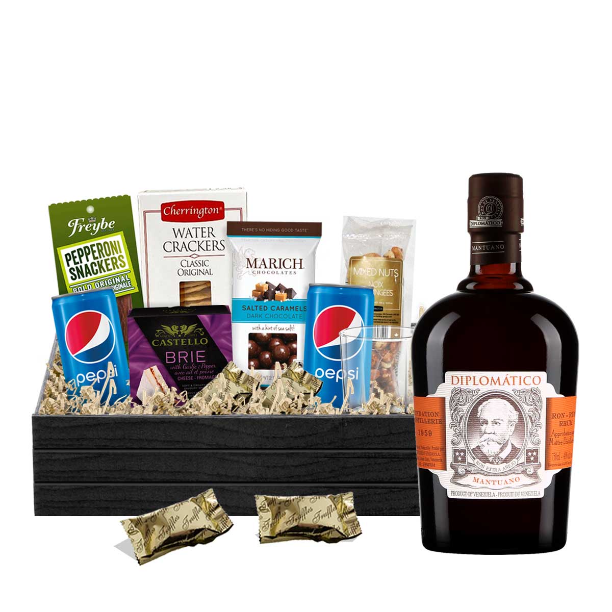 Diplomatico Mantuano Rum 750ml Gift Basket