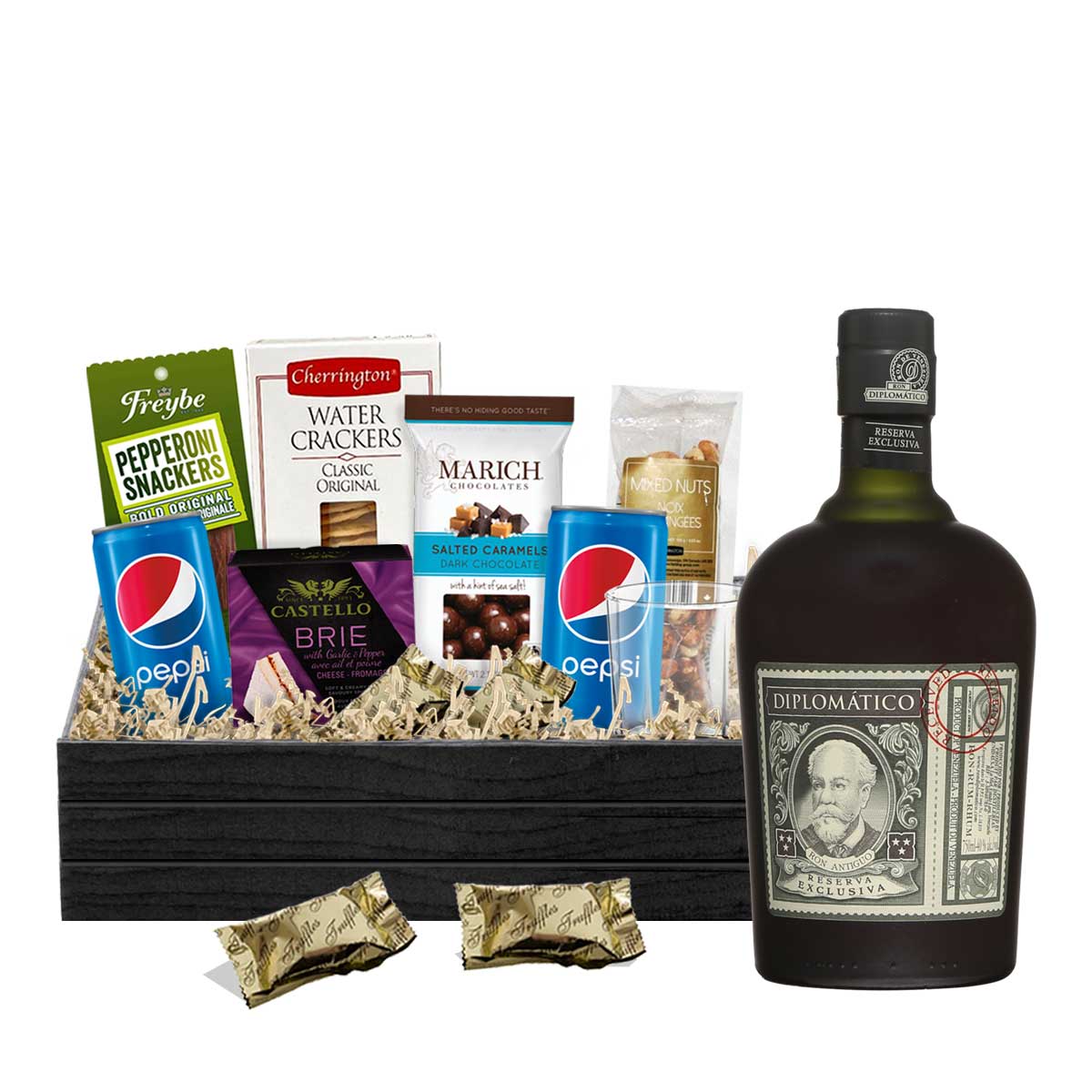 Diplomatico Reserva Exclusiva Rum 750ml Gift Basket