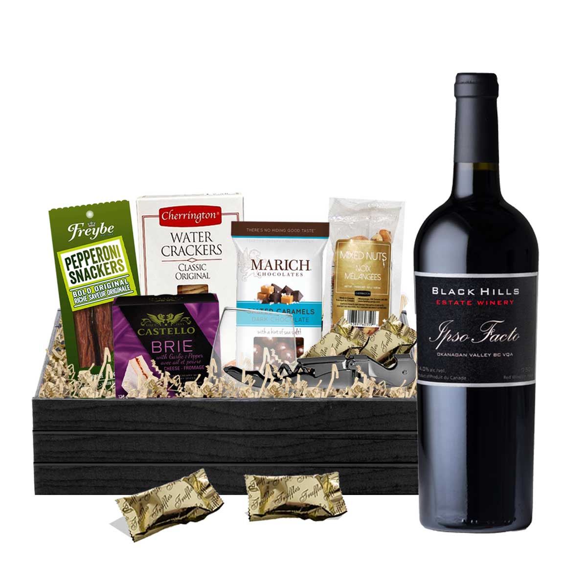 Black Hills Winery Ipso Facto Red Blend 750ml Gift Basket