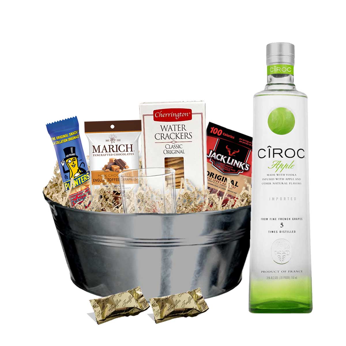 Ciroc Apple Vodka 750ml Gift Basket