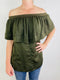 Morrison Olive Green Off the Shoulder Top (Small)