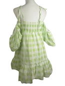 Green Plaid Cotton Dress (Small)