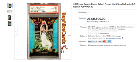 Luka Doncic RC PSA 10