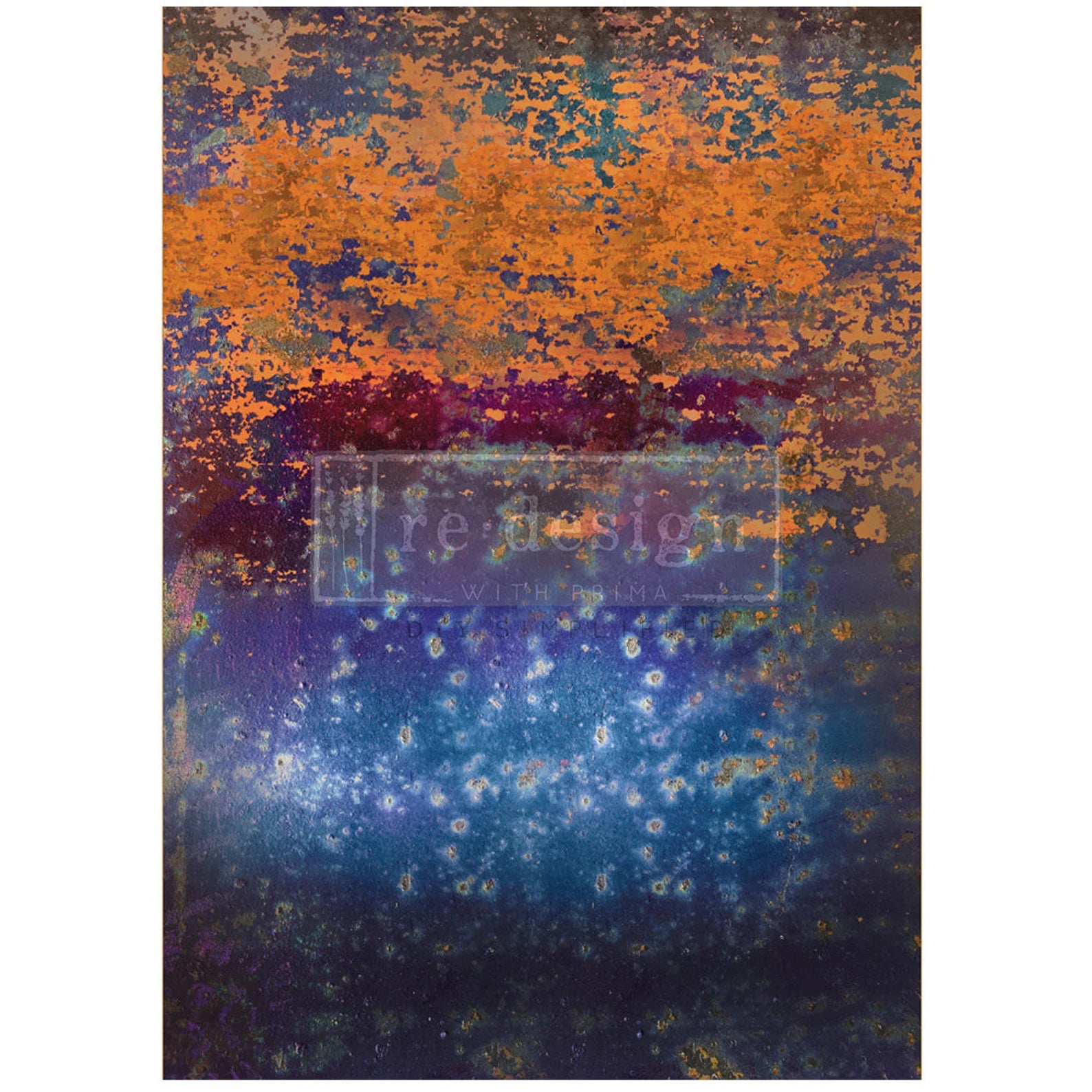 Rustic Blue Rust | A1 Decoupage Fiber | Prima