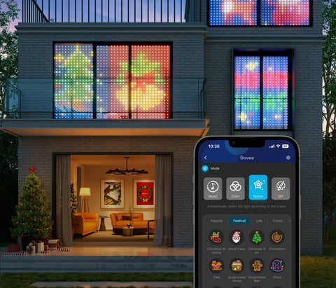控制 當您出門在外並想給朋友或親人留下驚喜時，您可以通過 Govee Home 應用遙距程序 遠程控制這些 LED 窗簾燈。這些燈還支持通過 Alexa 和 Google Assistant 進行語音控制。