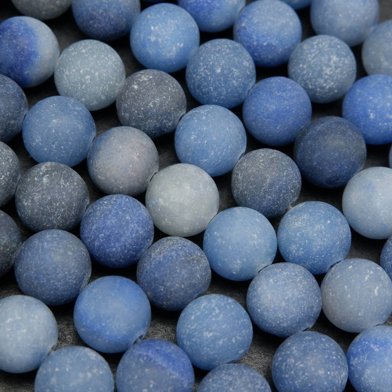 Blue Aventurine · Matte · Round · 4mm, 6mm, 8mm, 10mm