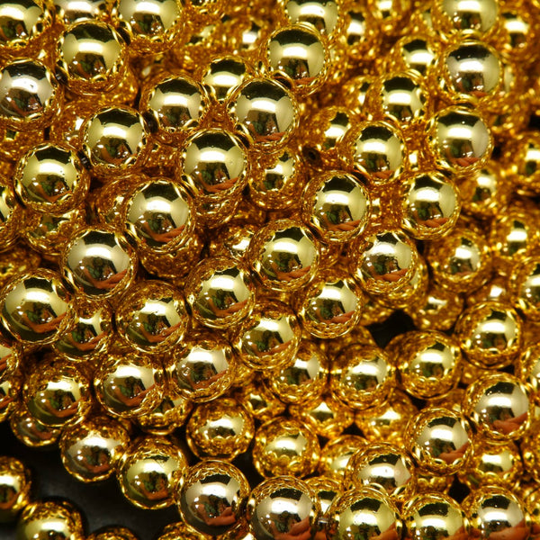 Gold Hematite Hemalyke Beads, Round, Faceted, 4mm, 6mm, 8mm, 10mm, about  15.5” a strand - Dearbeads