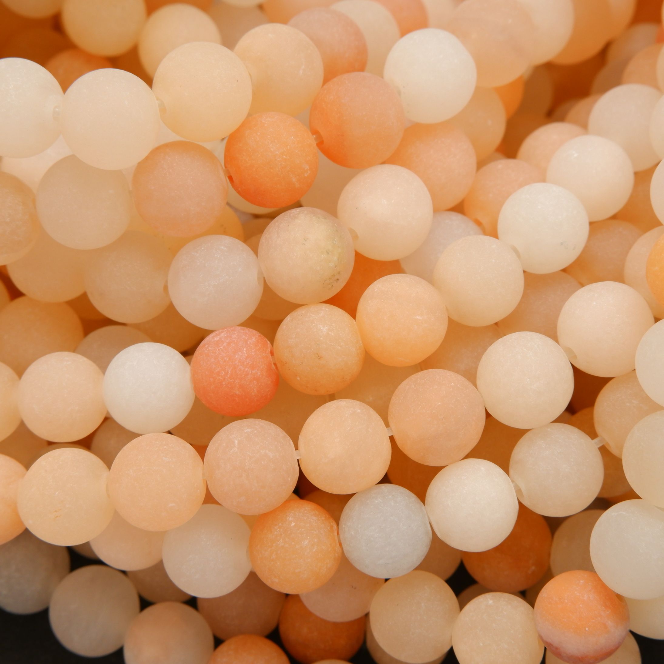 Peach Aventurine · Matte · Round · 4mm, 6mm, 8mm, 10mm