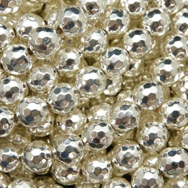 Silver Hematite round 8mm stone beads at Rs 150/piece in Delhi