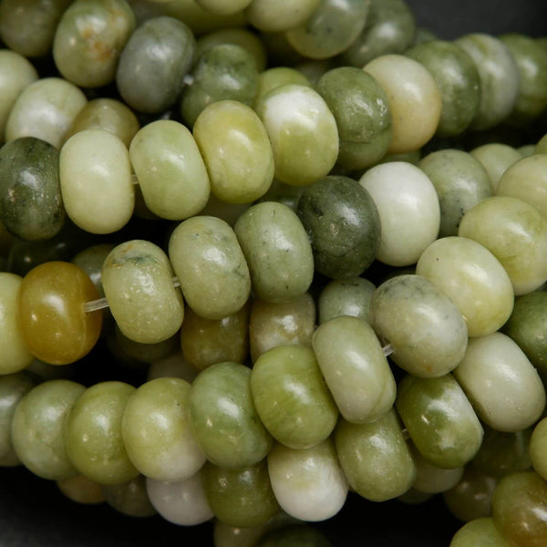 25pcs Strand 8x10 mm Rondelle Beads Olivine
