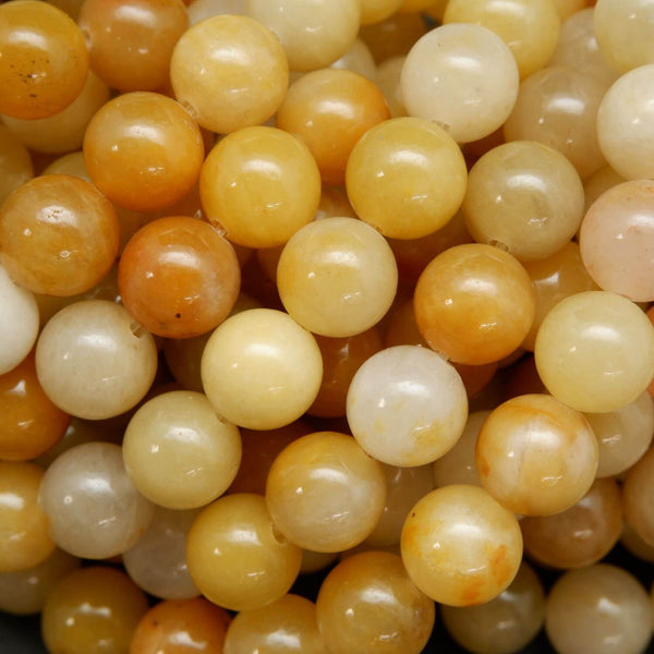 4/6/8/10/12mm Natural Huanglong Jade Stone Round Loose Yellow Jade Beads  For Jewelry Making Diy Bracelet Crafts Accessories 15