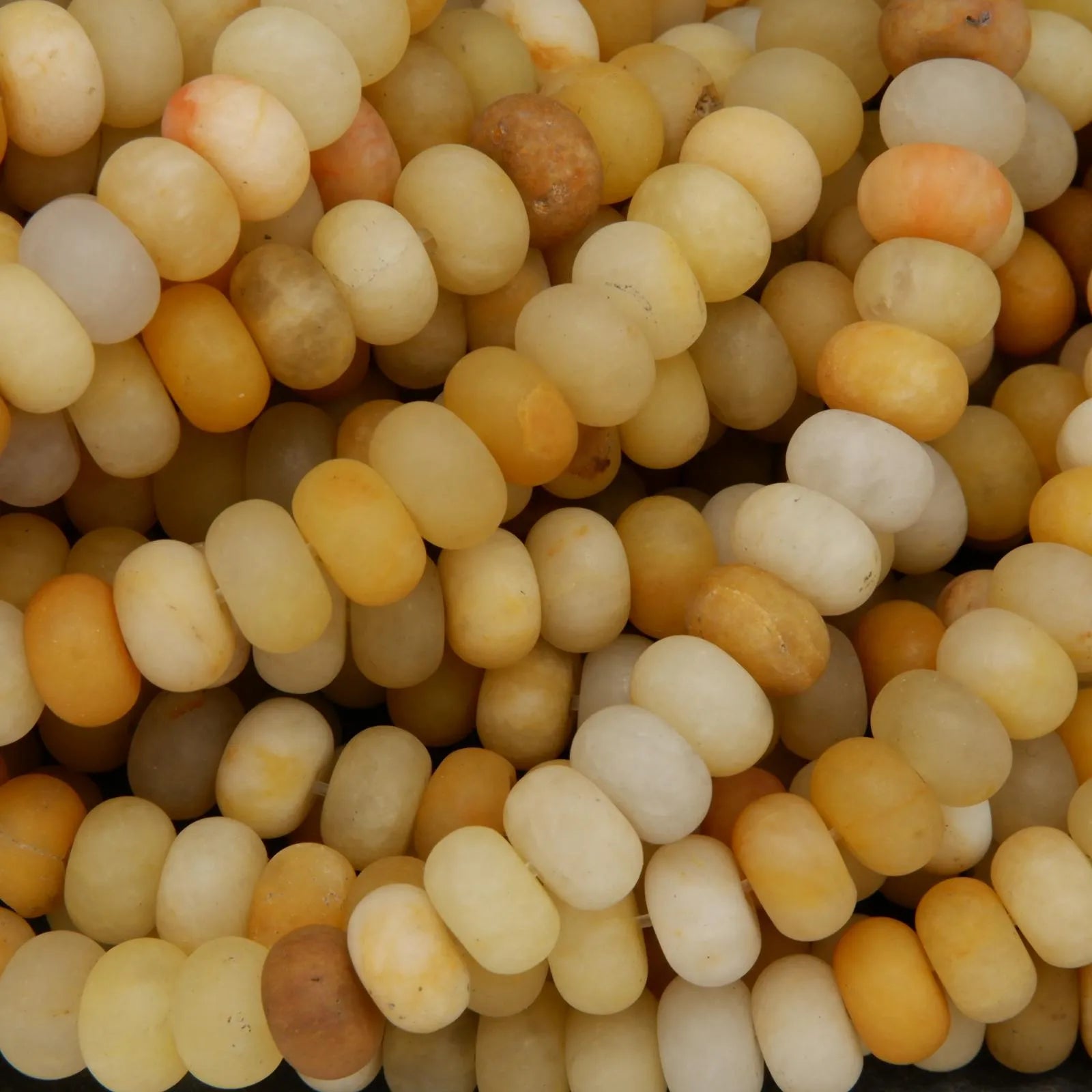 Yellow Jade · Matte · Rondelle · 6mm, 8mm
