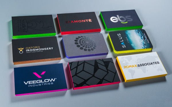coloured edge business cards