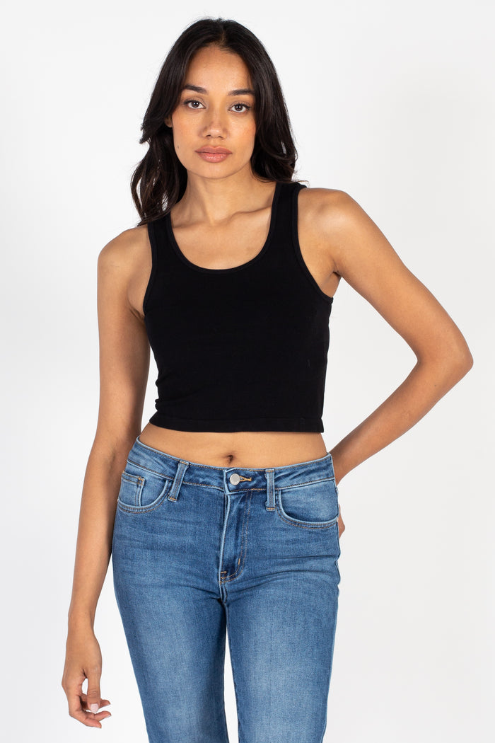 Bamboo Short Sleeve Crop Top