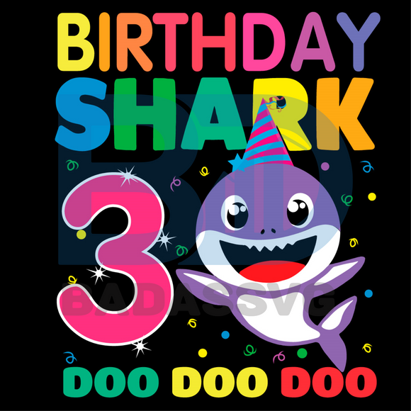 Free Free 314 Baby Shark 3Rd Birthday Svg SVG PNG EPS DXF File