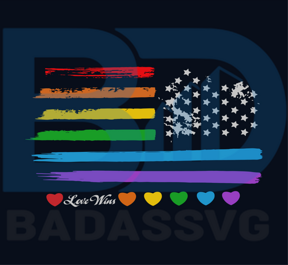 Download Lgbt America Flag Love Wins Svg Independence Svg Lgbt Svg Trending Badassvg