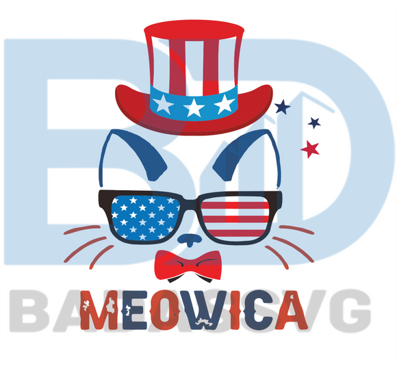 Download Meowica Independence American Cat Svg Independence Day Svg Meowica S Badassvg