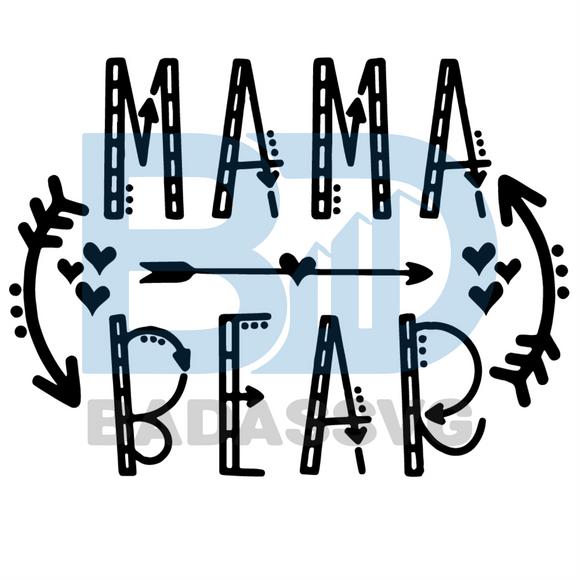 Download Mama Bear Svg Mothers Day Svg Mom Svg Mother Svg Mommy Bear Svg M Badassvg