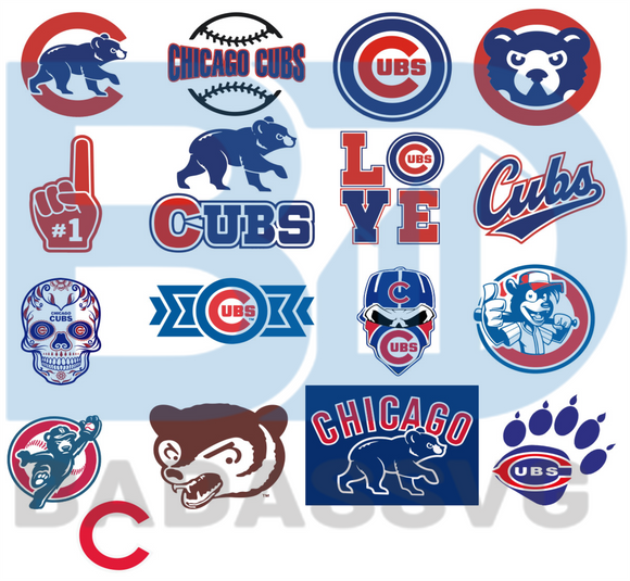 Download Chicago Cubs Bundle Svg Sport Svg Sport Logo Svg Baseball Svg Base Badassvg