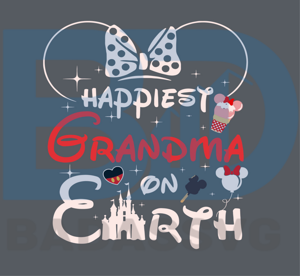 Download Happiest Grandma On Earth Svg, Trending Svg, Disney Svg ...