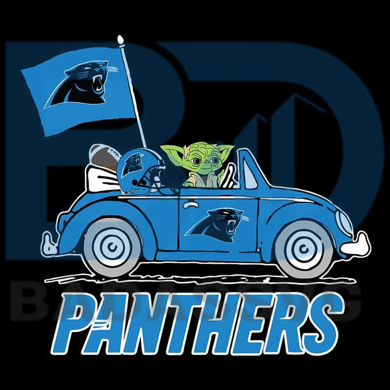 Baby Yoda Car Fans Carolina Panthers NFL Svg, Football Svg ...