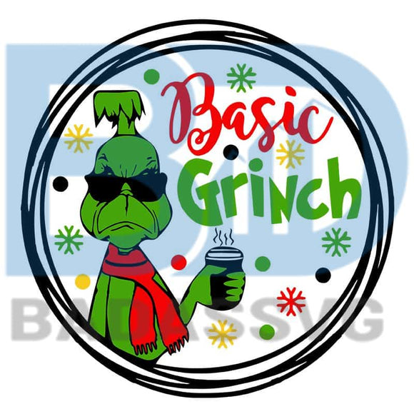 Download Basic Grinch Christmas Tshirt Design Xmas Funny The Grinch Matchin Badassvg