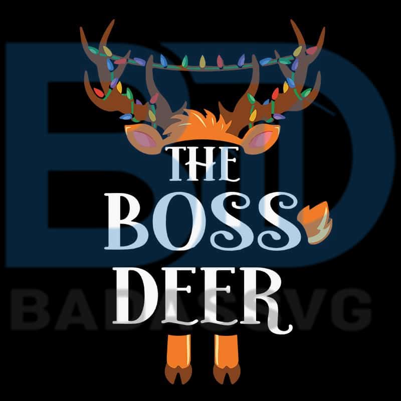Download Boss Deer I Matching Family I Christmas Party Pajama svg ...