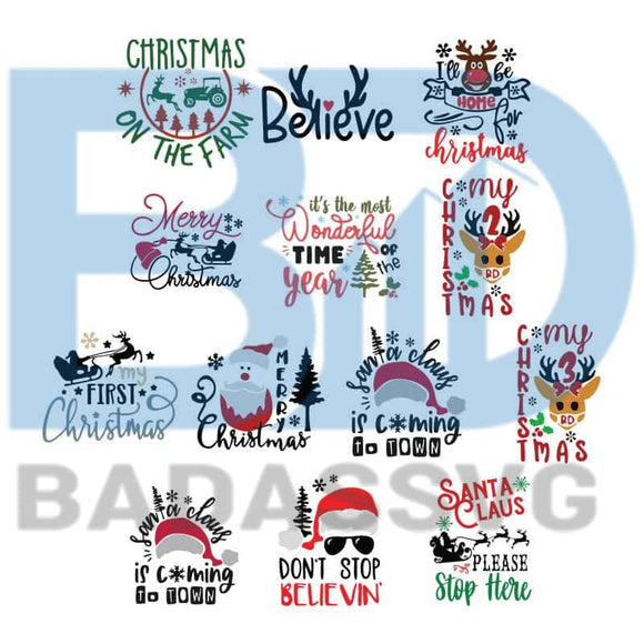 Download Christmas Bundle Svg Merry Christmas Svg Religious Svg Believe Svg Chr Badassvg