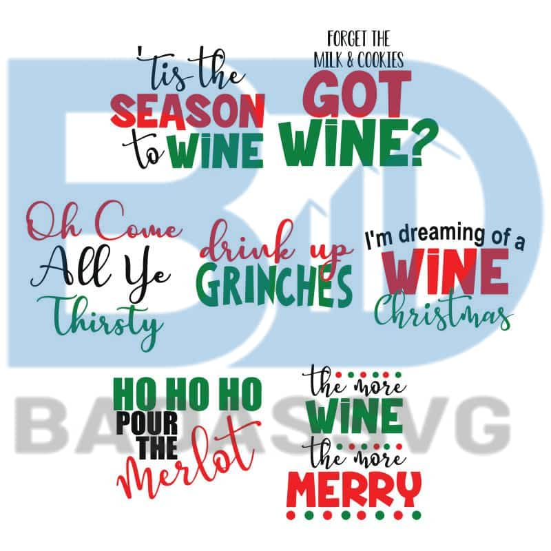 Download Christmas Wine Bundle 2 SVG, Womens Christmas shirt svg ...