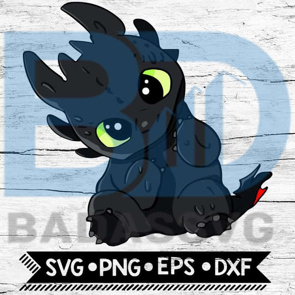 Download Cute Toothless How To Train Your Dragon Art Baby Dragon Svg Cartoon Badassvg