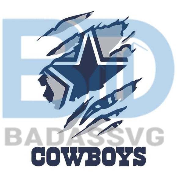 Download Dallas Cowboys Torn Nfl Svg Football Svg Cricut File Svg Badassvg