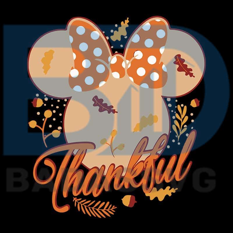 Mickey Mouse Thankful Svg