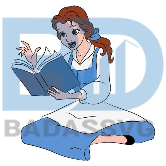 Download Free Library Disney Belle Reading Books Svg Read Book Read Book Svg Badassvg
