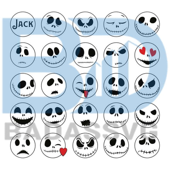 Download Halloween Faces Jack Skellington Svg The Nightmare Before Christmas S Badassvg