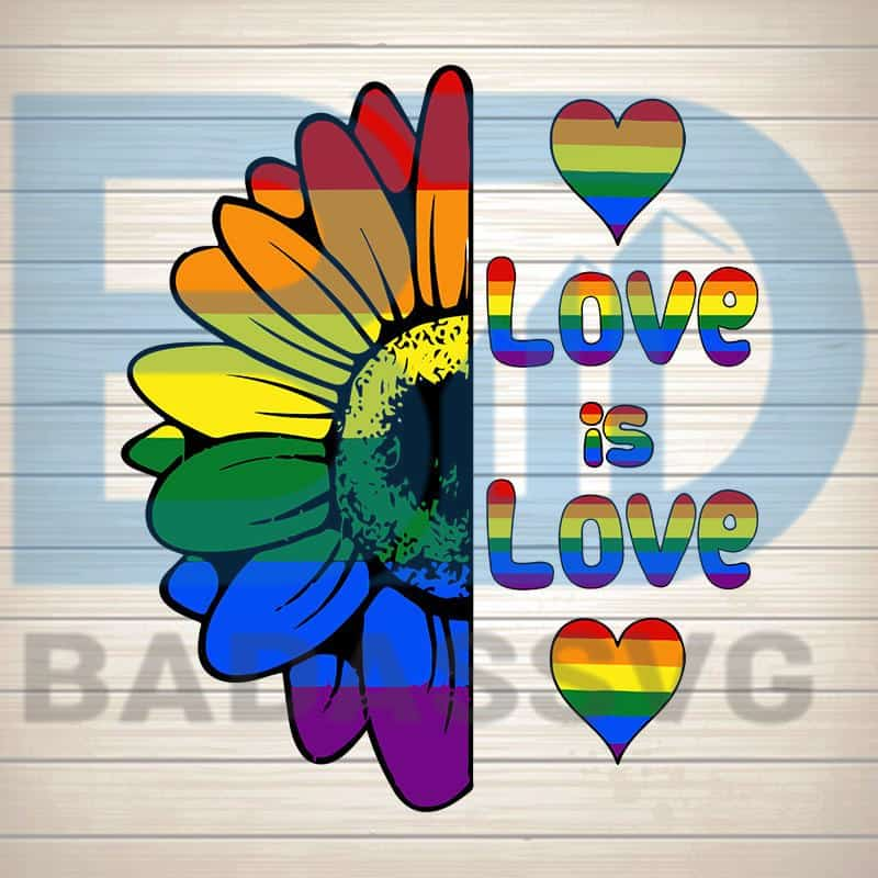 Love is Love Sunflower SVG PNG DXF EPS Download Files ...