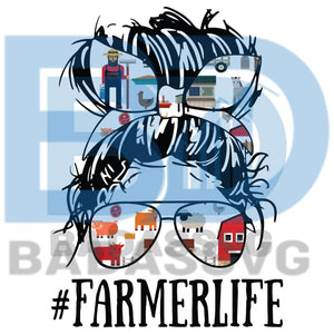 Download Messy Hair Woman Bun Farmer Life Svg Trending Svg Farmer Life Svg F Badassvg
