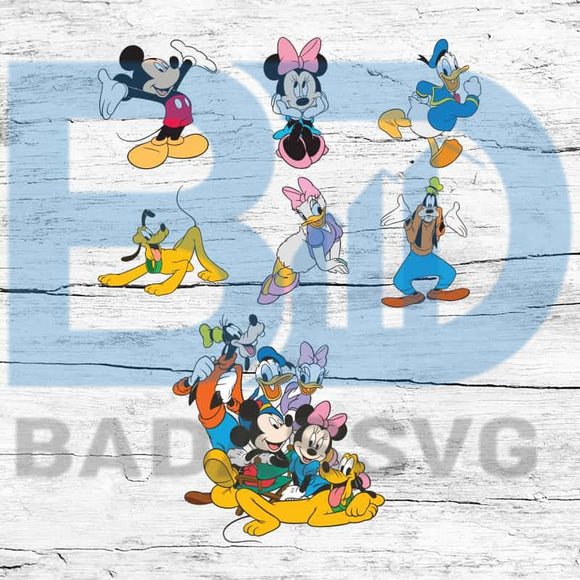 Download Mickey Mouse And Friends Svg Bundle Cricut File Disney Svg Cartoon Badassvg