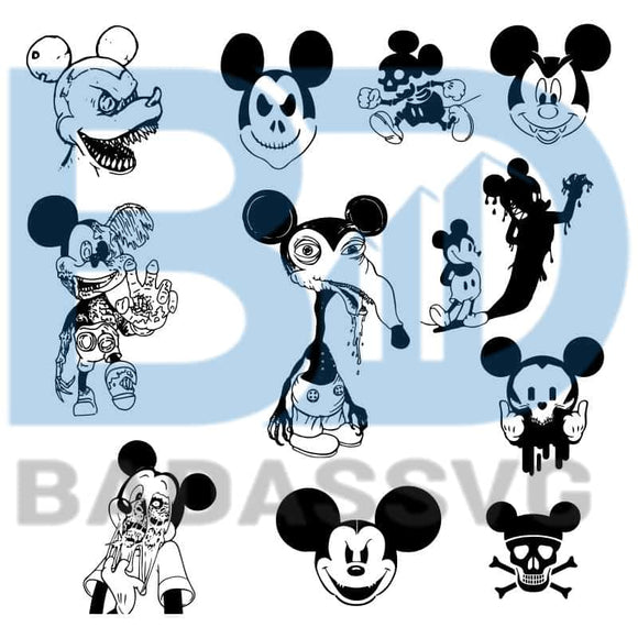 Download Mickey Scary Face Svg Mickey Halloween Svg Halloween Svg Disney Hallow Badassvg