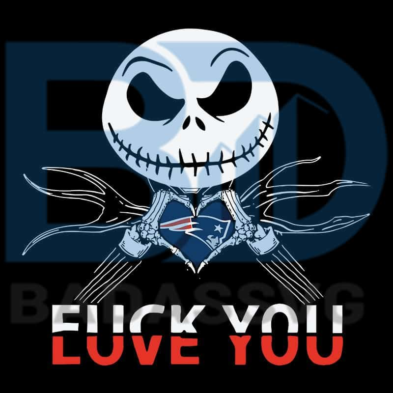 Download New England Patriots Love You Jack Skellington Halloween Svg, Love Hal - badassvg