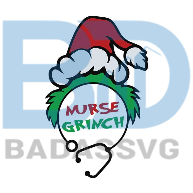 Download Nurse Grinch Christmas Santa Hat Christmas, Christmas Svg ...