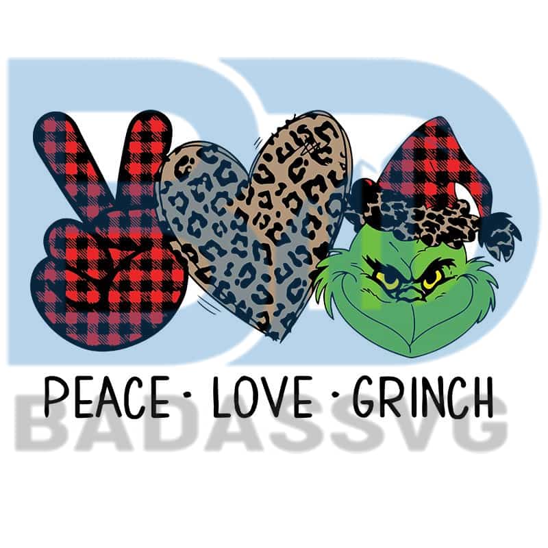 Download Peace Love Grinch SVG, Grinch Heaf SVG, Peace Love SVG ...