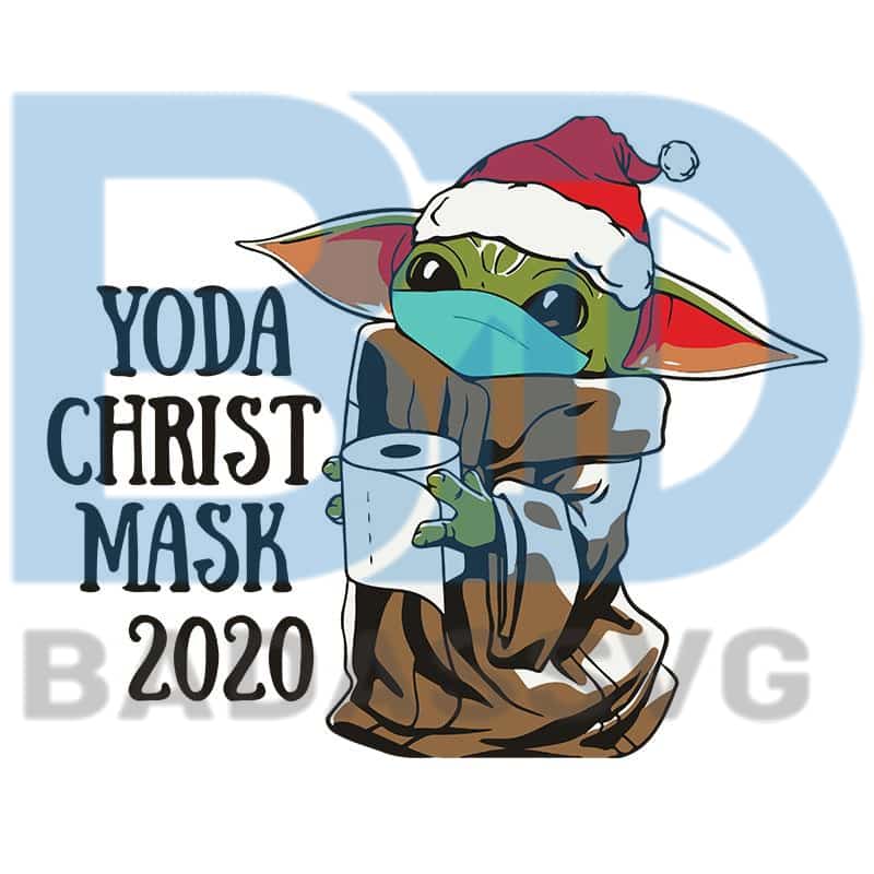 Download Personalized Yoda Christmask 2020 Svg, Baby Yoda Face Mask ...