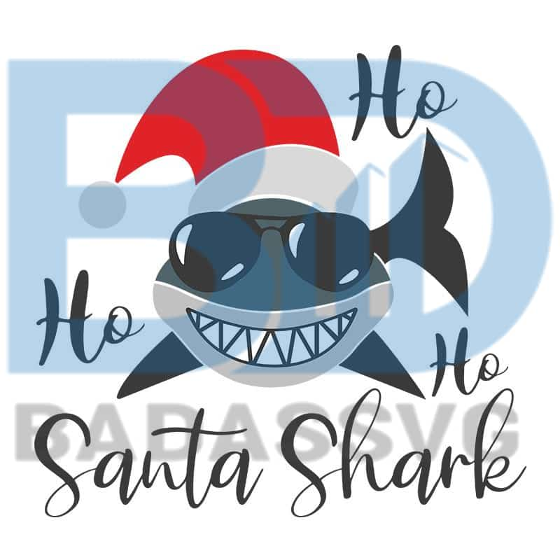 Download Santa Shark svg shark svg ho ho ho svg christmas svg png ...